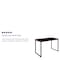 Flash Furniture Commercial Grade Industrial Style Office Desk, 47" Length, Mahogany GC-GF156-12-MHG-GG - alternate 2